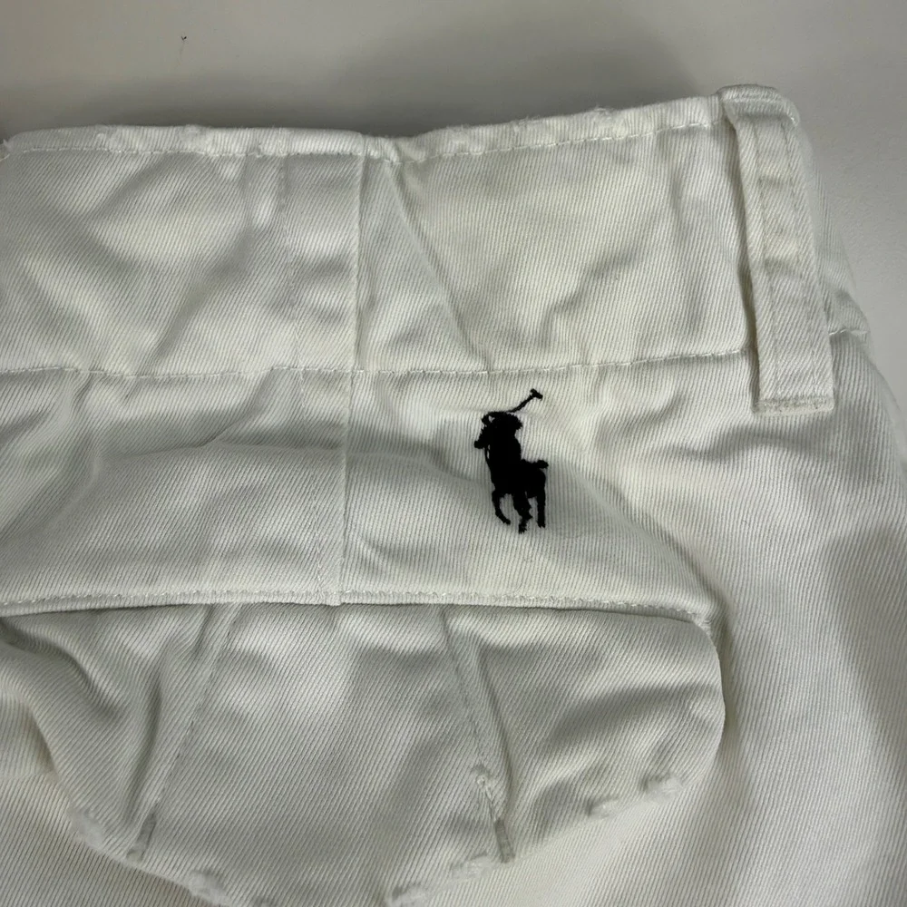 Vintage Polo Ralph‎ Lauren Mens 33 Chino Shorts White Cotton Preppy Casual